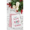 C&F Home Holiday Theme "Have Yourself a Meowy Christmas" Cat Sentiment Embroidered Cotton Flour Sack Dishtowel 27L x 18W in. - 2 of 4