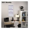 Deluxe Three-Month Reference Wall Calendar, Vertical Orientation, 12 x 27, White Sheets, 14-Month: Dec 2024 to Jan 2026 - 3 of 3