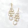 Ross-Simons Mother-Of-Pearl and 3.60 ct. t.w. White Topaz Chandelier Earrings in 18kt Gold Over Sterling - 3 of 4
