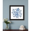 HomeRoots Floral Calligraphy Sketches Black Framed Print Wall Art - 2 of 4