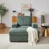 KWPZQEB Corduroy Oversized Armchair, 42" Wide Accent Chairs with Storage Ottoman & Cup Holder, Modern Lounge Chair for Living Room, Bedroom - 3 of 4