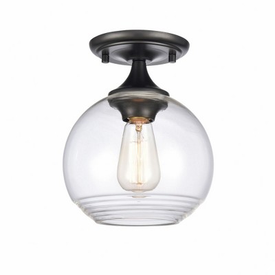 Elk Home Angie 1 - Light Semi-Flush Mount in  Matte Black