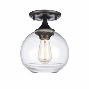 Elk Home Angie 1 - Light Semi-Flush Mount in  Matte Black - 1 of 3