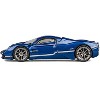 Pagani Utopia Blue Metallic with White Stripes 1/64 Diecast Model Car by CM Model - 3 of 4
