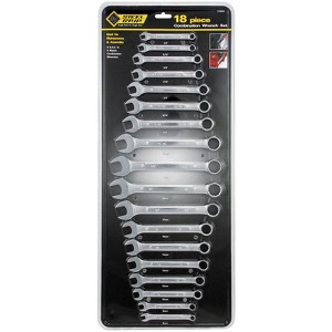 Steel Grip Metric and SAE Wrench Set 18 pc - 1 of 1
