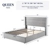 Allewie Lift Up Storage Bed, Button Tufted Headboard with Wingback, No Box Spring Needed, Hydraulic Storage, Modern - 2 of 4