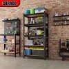Syemin Utility Storage Shelves 5 Tier Changeable Assembly Storage Rack, Heavy Duty Shelves, Garage Shelving Storage, Black, 21.3"*11.4"*59.1" - 3 of 4