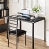 Glass Dining Table Set for 4, Kitchen Table and Chairs for 4, 5 Piece Kitchen Dining Room Table Set - 4 of 4