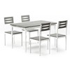 5 Piece Dining Table Set, Industrial Style Kitchen Table Set for 4, Dining Table and Chairs with Rectangular Table & 4 Chairs for Small Spaces - 3 of 4