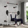Soozier Folding Squat Rack with Pull Up Bar, Wall Mounted, 1000 Pounds Capacity Power Rack - 2 of 4