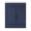 LOVSON Modern Kitchen Storage Cabinet with Drawers, 2 Adjustable Shelves, 2 Door Shelves for Cafeteria, Kitchen Food Storage ,Coffee Bar Cabinet,Blue - 2 of 4