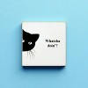Slickblue Funny Cat Wood Sign – Whatcha Doin'? Quote – 7x7 Rustic Wall or Shelf Décor for Pet Lovers, Color Options - 2 of 3