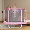 Aukfa 55 inch Kids for Ages 1-8 Trampoline with Handle - Indoor/Outdoor Toddler Trampoline, 6-Leg Design for Safety & Stability - 2 of 4