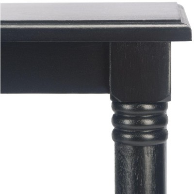 Cassie Classic Black Wood 3-Shelf End Table