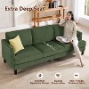 Gericco 3 Seater Sofa Couch with Deep Seats, 89" Mid Century Modern Upholstered Sofa, Comfy Corduroy Sofas with Armrests - 3 of 4