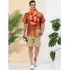 Lars Amadeus Men's Animal Print Short Sleeves Button Up Casual Print Shirts - 3 of 4