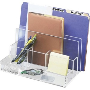 Kantek - File Sorter - Desk Organizer - Desktop - Acrylic - Clear - 10.6 in. x 11 in. x 6.5 in. - 1 Each - 1 of 2