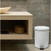 Home Mart Goods 10" Tall Matte White Step Garbage Can with Removable Inner Bucket, Soft-Close Metal Waste Basket with Foot Pedal - 3 of 4