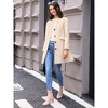 INSPIRE CHIC Women's Elegant Winter V Neck Single Breasted Long Overcoat - 2 of 4