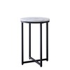 LIVAREEmlen Modern Side Table with Faux Marble MDF Top For Any Small Space - 2 of 4