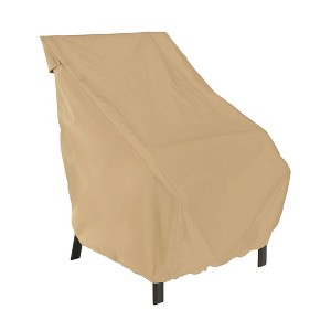 Classic Accessories Terrazzo Water-Resistant High Back Patio Chair 1pc Furniture Cover Beige - 1 of 4