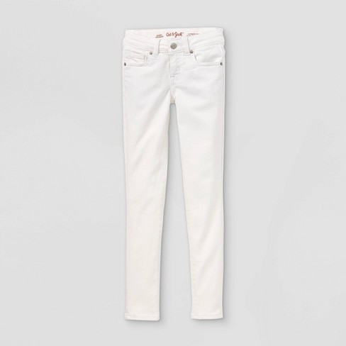 Girls' Mid-rise Ultimate Stretch Skinny Jeans - Cat & Jack™ White Wash 18 :  Target