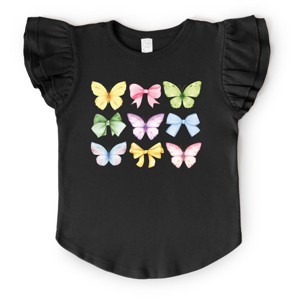 The Juniper Shop Butterflies Coquette Flutter Sleeve Tee - 1 of 4