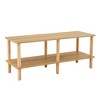 47" Modern 2-Tier TV Stand Center Table with Open Storage Shelf and Rounded Rubberwood legs for Bedroom or Living Room - 2 of 4