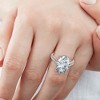 Pompeii3 Certified 2 3/4Ct Oval Accent Diamond Engagement Ring 14k Gold or Platinum Lab G - 3 of 4