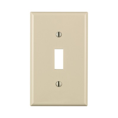 Leviton Light Almond 1 gang Nylon Toggle Wall Plate 1 pk