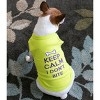 Parisian Pet 'Keep Calm' T-Shirt for Dogs & Cats – Fun & Relaxing Pet Apparel, Light Green - 3 of 4