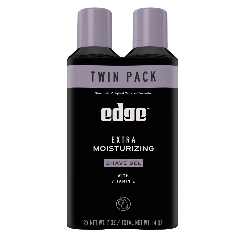 Photos - Shaving Foam / Shaving Cream EDGE Extra Moisturizing Shave Gel Twinpack - 14oz 