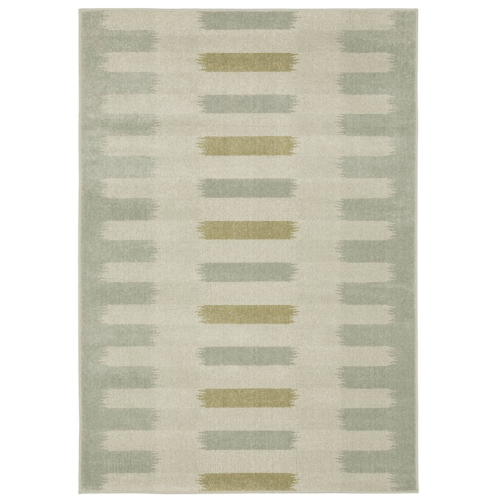 Photos - Area Rug 6'7"x9'2" Bryant Abstract Striped Indoor  Beige/Gray - Captiv8e De