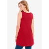 Woman Within Plus Size Perfect Sleeveless Shirred U-Neck Tunic - 3 of 4