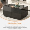 Extendable Rectangular Cocktail Table with 4 Drawers, Hidden Storage & Sliding UV High-Gloss Top， - 3 of 3