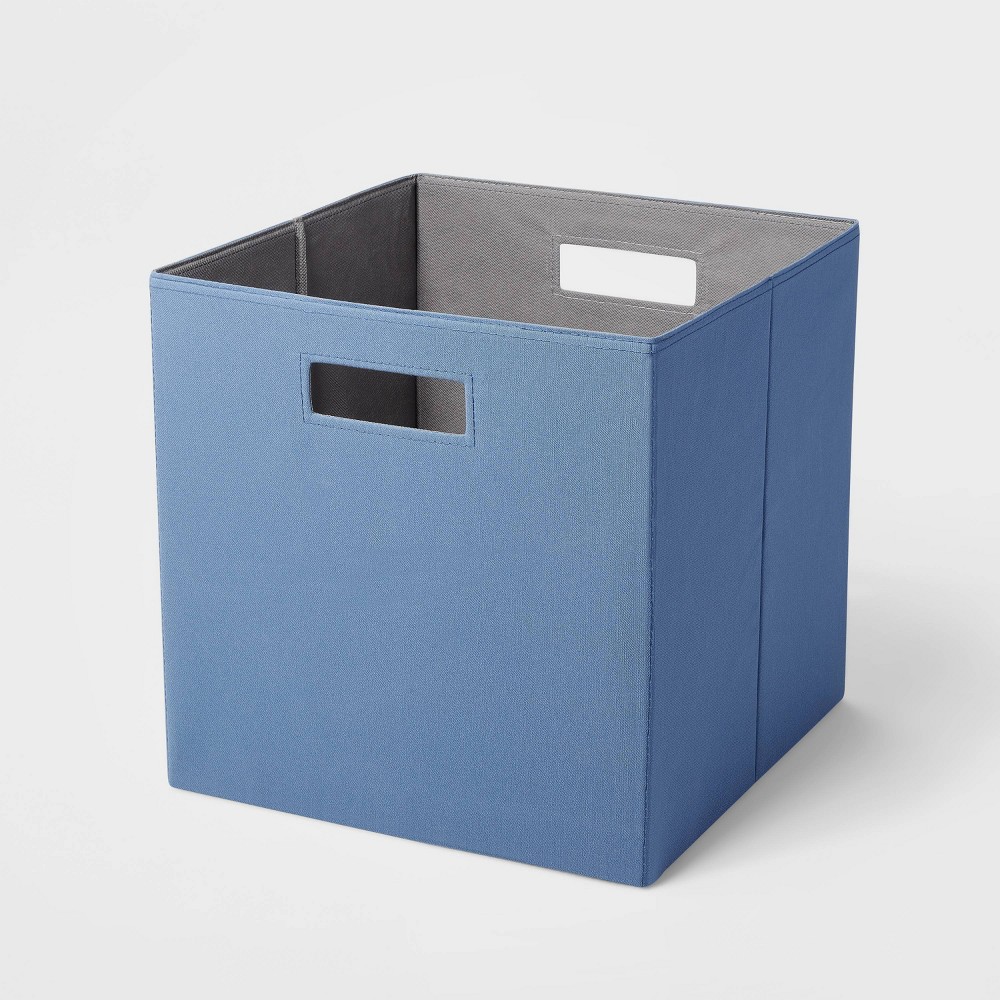 13" x 13" Fabric Bin Dark Blue - Brightroom™: 13 Inch Storage Cube, Decorative Storage, No Assembly Required