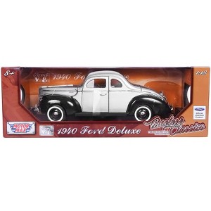 1940 Ford Deluxe Grey and Black "Timeless Classics" 1/18 Diecast Model Car by Motormax - 1 of 3