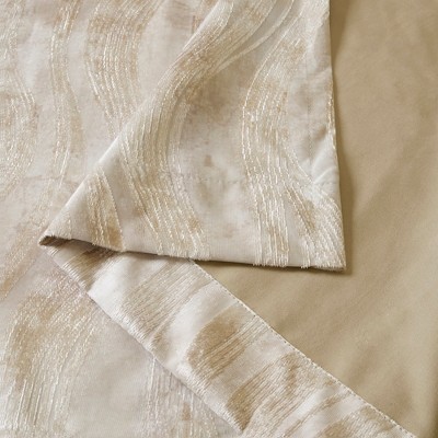 Ivory Ground Length Blackout Grommet Top Drapes