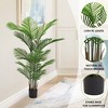 SKRAN Set of 2 Fake Tropical Palm Plants for Indoor & Outdoor Decor, Large Faux Greenery for Home, Office, Patio, and Entryway. - 3 of 4