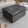 Airsurfer Compact Charcoal Gray Ottoman Versatile Comfort Storage Ottoman Footrest for Living Room Relaxation - 4 of 4