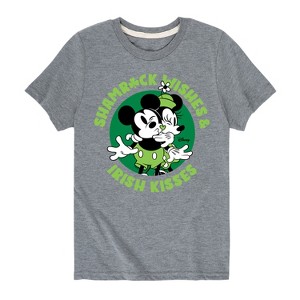 Boys' - Disney - Shamrock Wishes Irish Kisses Short Sleeve Graphic T-Shirt - 1 of 4