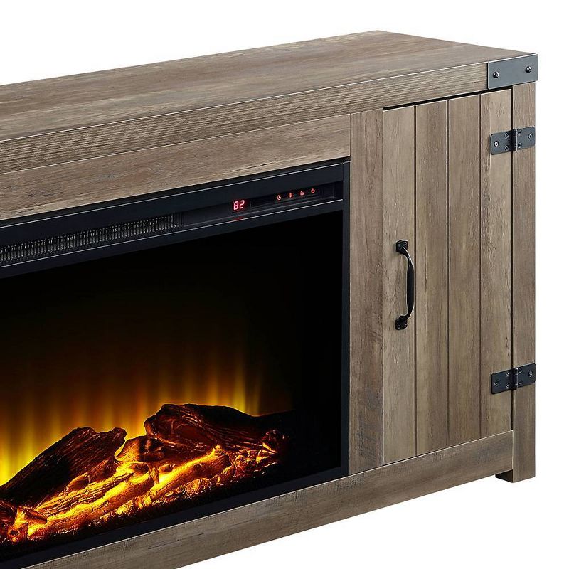 54&#34; Tobias Fireplace Rustic Oak Finish - Acme Furniture, 5 of 7