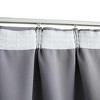 Aghana Digitals 2-Piece Grey Polyester Blackout Curtains 55.1x96.5" with Metal Hooks for Light - 4 of 4