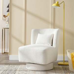 Hrinhom 23.6"W Modern 360 Degree Swivel Accent Barrel Chair - 1 of 4