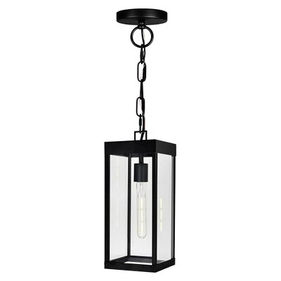 CWI Lighting Windsor 1 Light Black Outdoor Ceiling Light