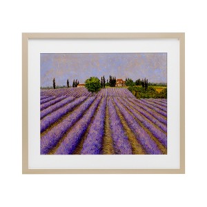 Stupell Industries Lavender Fields Farmland Framed Print Under Glass, Brown, 16" x 13" - 1 of 4