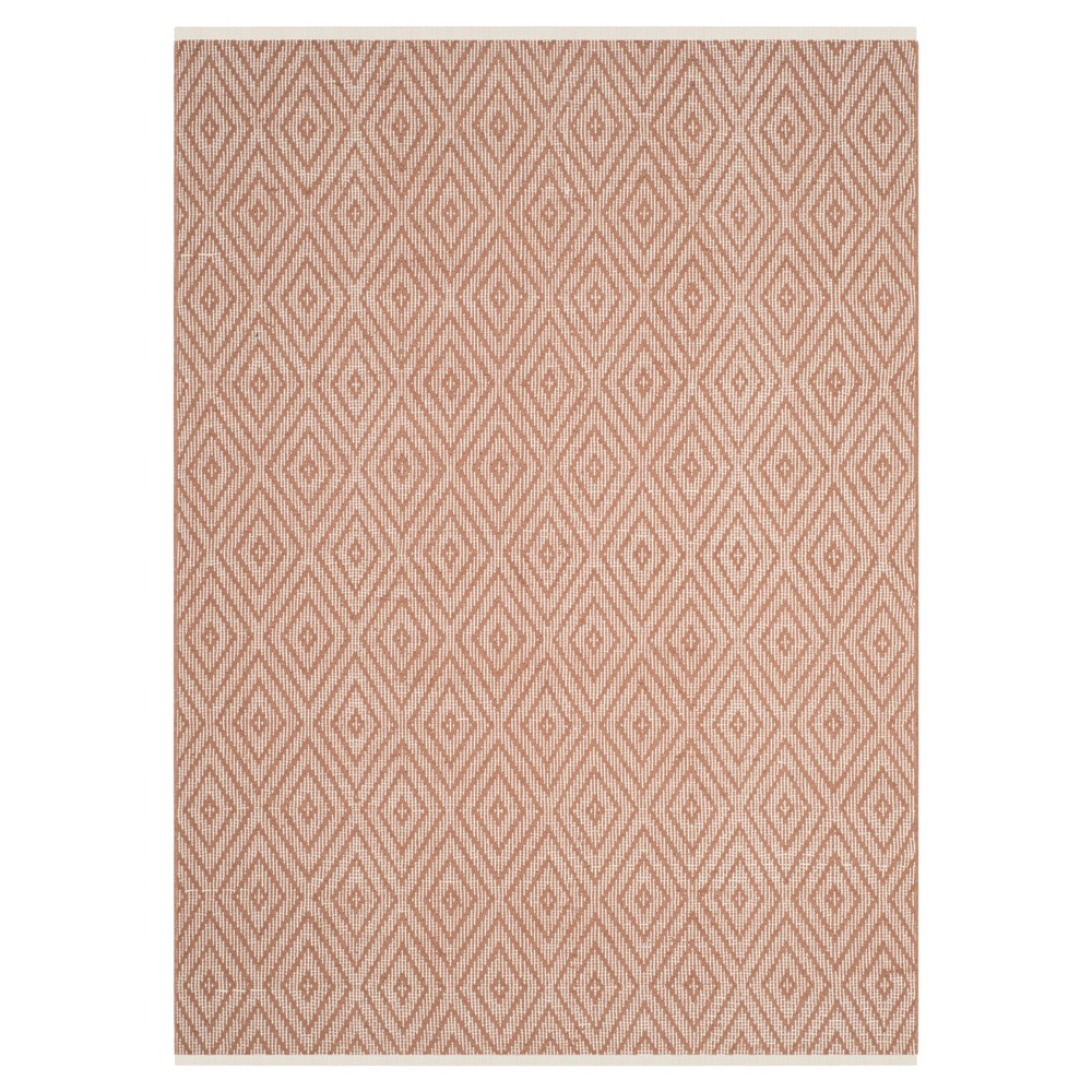 Beige/Ivory Diamond Flatweave Woven Area Rug 5'X7' - Safavieh