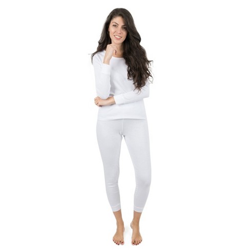 Leveret Womens Two Piece Cotton Pajamas Solid White Xl : Target