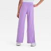 Girls' Pull-On Wide Leg Terry Pants - Cat & Jack™ - image 2 of 3