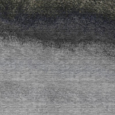 Silver And Black Ombre Washable Indoor Outdoor Area Rug